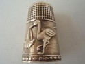 Spain  Stork Plata. Thimble Engraved Stork. Subida por Winny